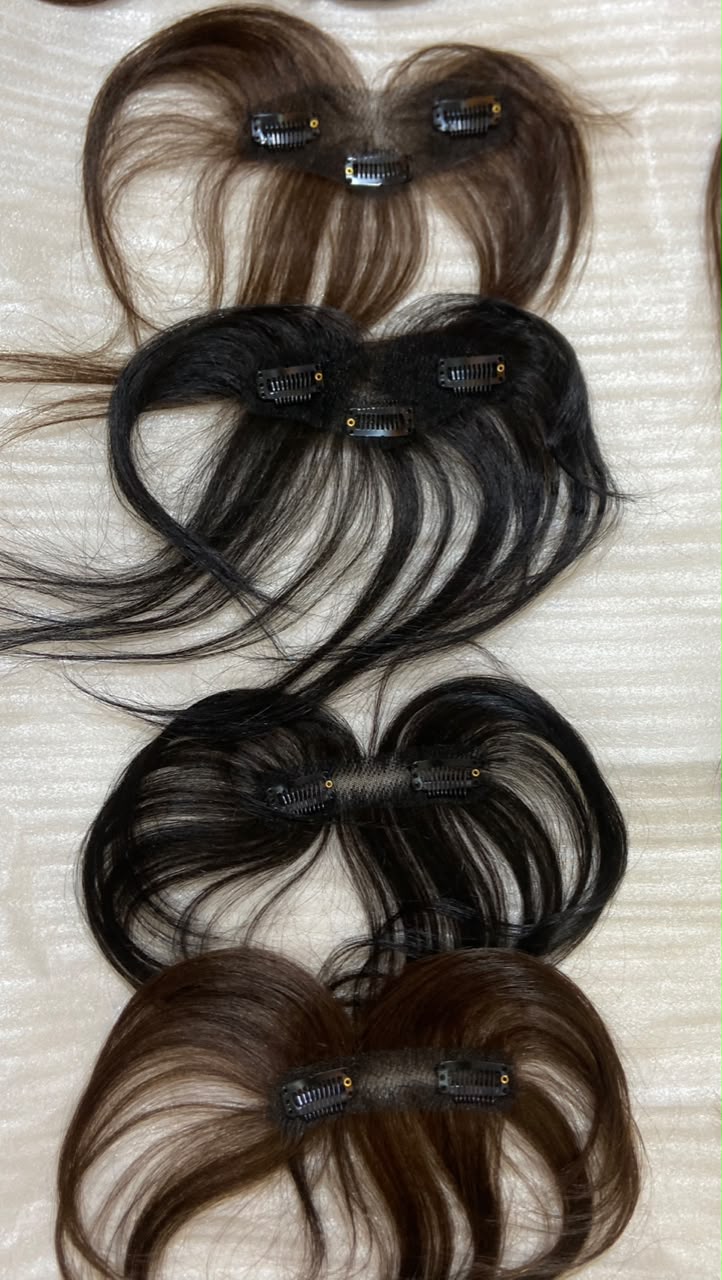 Clip in Hairline with Curtain Bangs